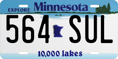 MN license plate 564SUL