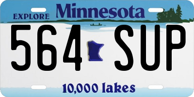 MN license plate 564SUP