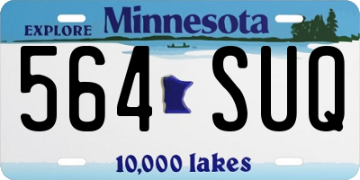MN license plate 564SUQ