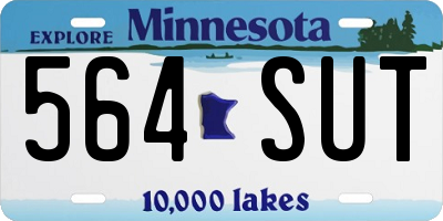 MN license plate 564SUT