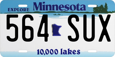 MN license plate 564SUX
