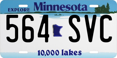 MN license plate 564SVC
