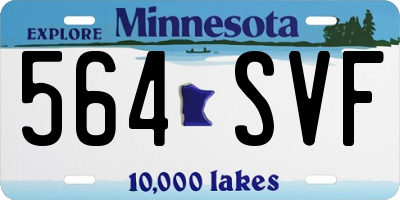 MN license plate 564SVF