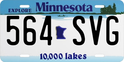 MN license plate 564SVG