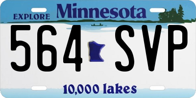 MN license plate 564SVP