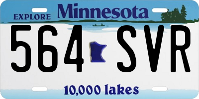 MN license plate 564SVR