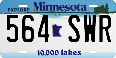 MN license plate 564SWR