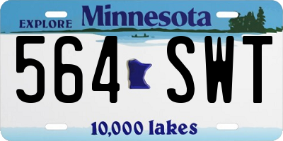 MN license plate 564SWT