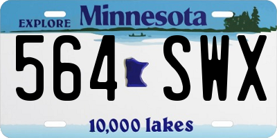 MN license plate 564SWX