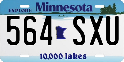 MN license plate 564SXU