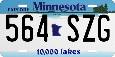 MN license plate 564SZG