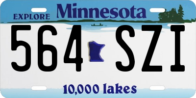 MN license plate 564SZI