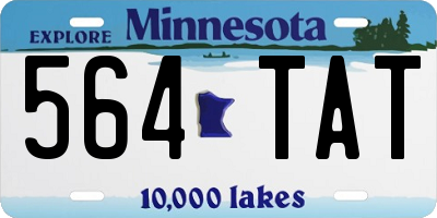 MN license plate 564TAT