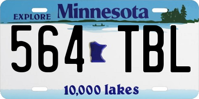 MN license plate 564TBL