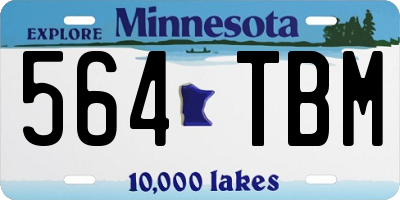MN license plate 564TBM