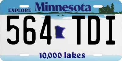 MN license plate 564TDI