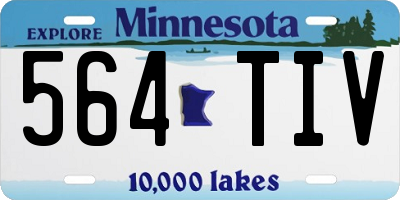 MN license plate 564TIV