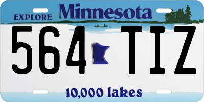 MN license plate 564TIZ