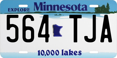 MN license plate 564TJA