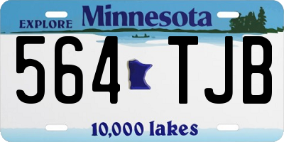 MN license plate 564TJB