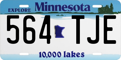 MN license plate 564TJE