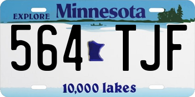 MN license plate 564TJF