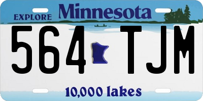 MN license plate 564TJM