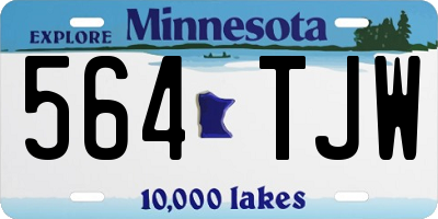 MN license plate 564TJW