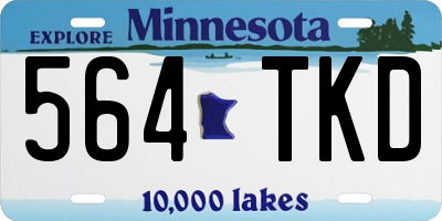 MN license plate 564TKD