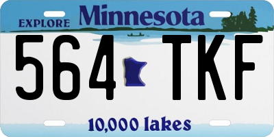 MN license plate 564TKF