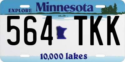 MN license plate 564TKK
