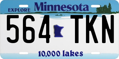 MN license plate 564TKN