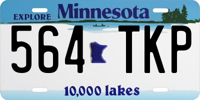MN license plate 564TKP
