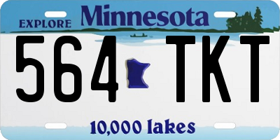MN license plate 564TKT