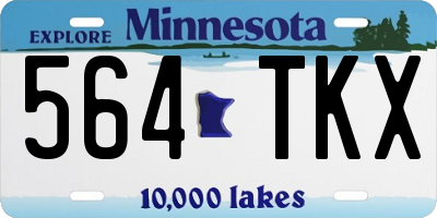 MN license plate 564TKX