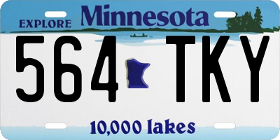 MN license plate 564TKY