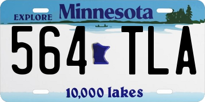 MN license plate 564TLA