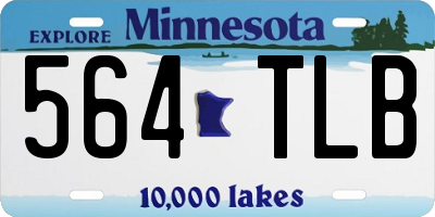 MN license plate 564TLB