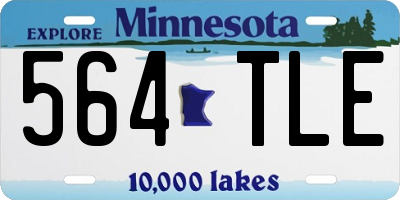MN license plate 564TLE