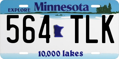 MN license plate 564TLK
