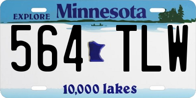 MN license plate 564TLW