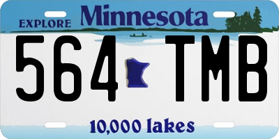 MN license plate 564TMB