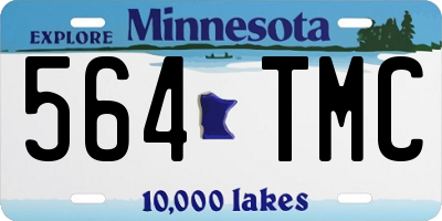 MN license plate 564TMC