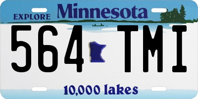 MN license plate 564TMI
