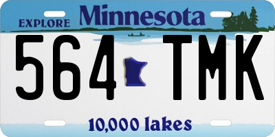 MN license plate 564TMK