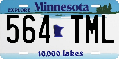 MN license plate 564TML