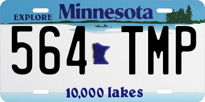 MN license plate 564TMP