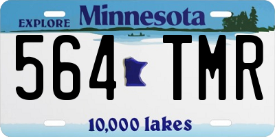 MN license plate 564TMR