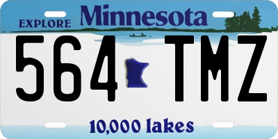 MN license plate 564TMZ