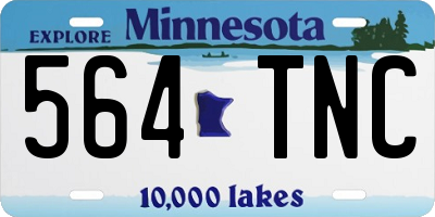 MN license plate 564TNC